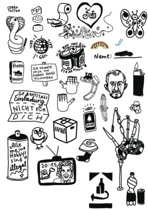Klebetattoo Druck-Vorlage (Gratis) Fan-Tattoos