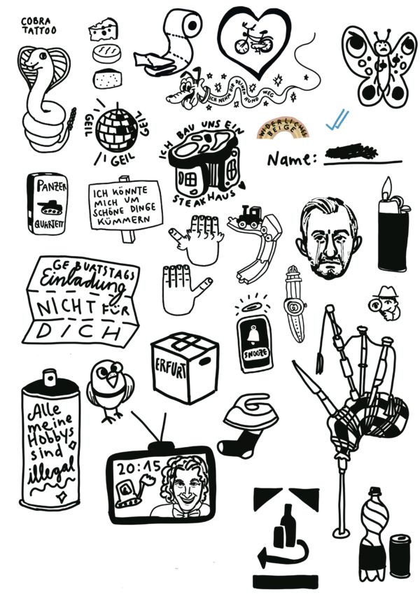 Klebetattoo Druck-Vorlage (Gratis) Fan-Tattoos